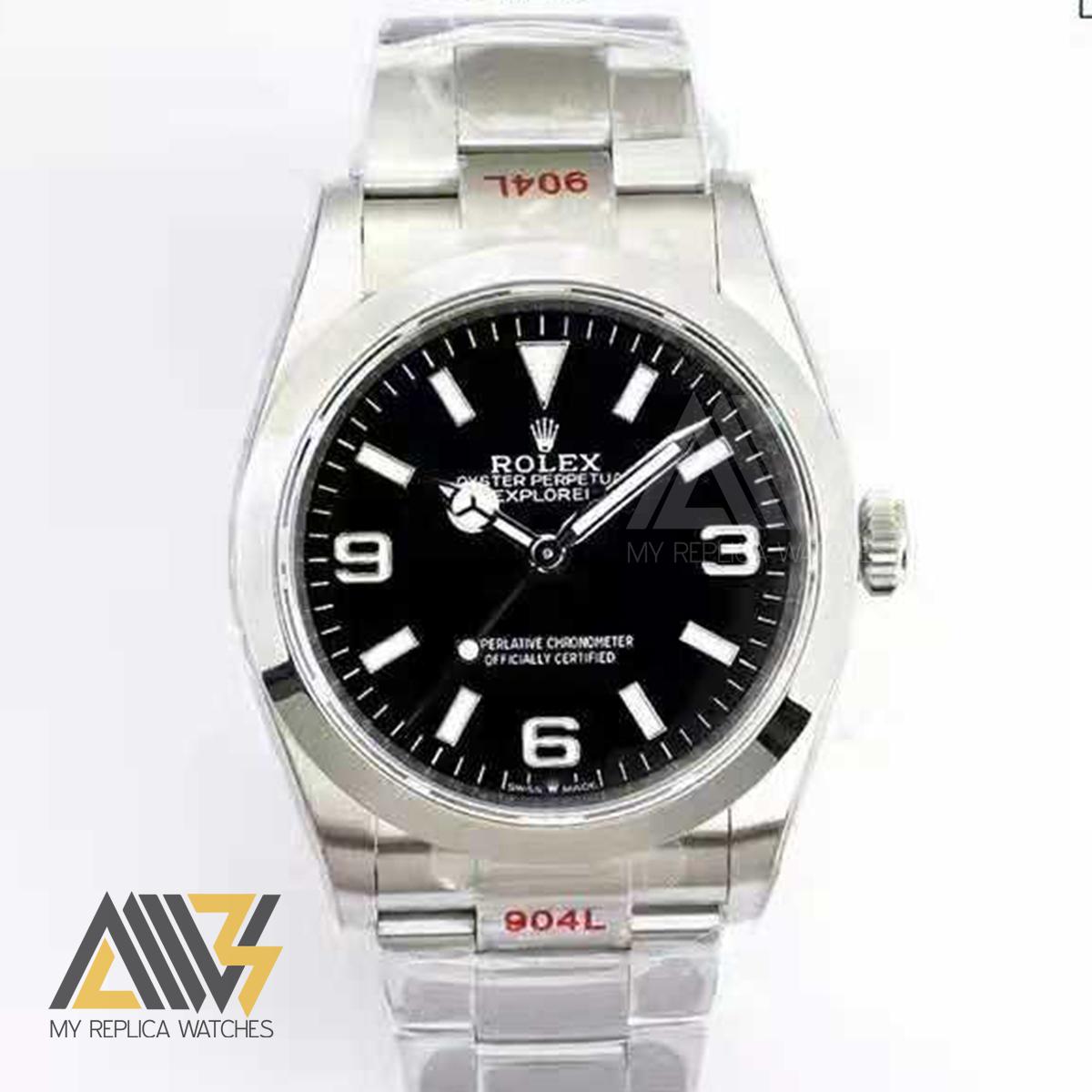 Explorer I 124270 36mm Stainless Steel EWF 1:1 Best Edition Black Dial on Oyster Bracelet A.3230